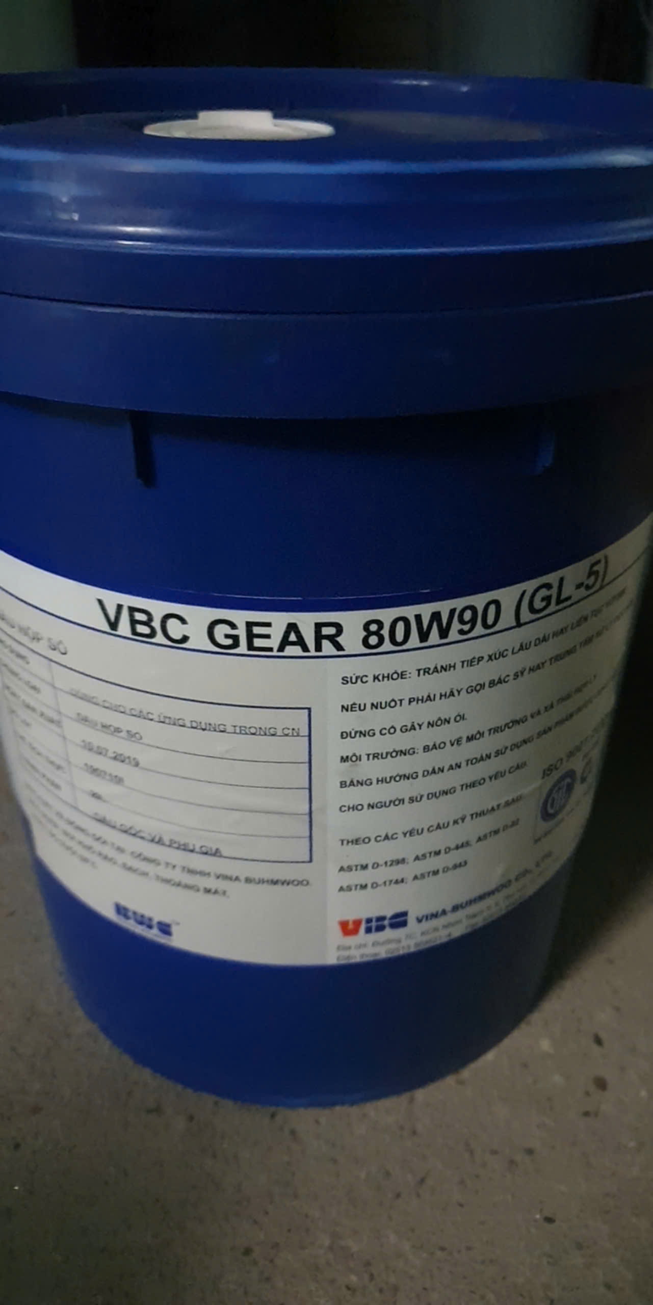 Dầu hộp số VBC GEAR 80W90