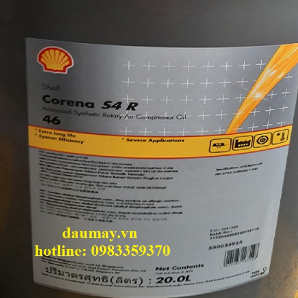 Ưu điểm vượt trội của dầu máy nén khí Shell Corena S4 R46